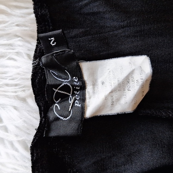 Vintage CDC Petite Velvet High Low Flounce Hem Dress - Picture 6 of 11